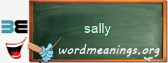 WordMeaning blackboard for sally